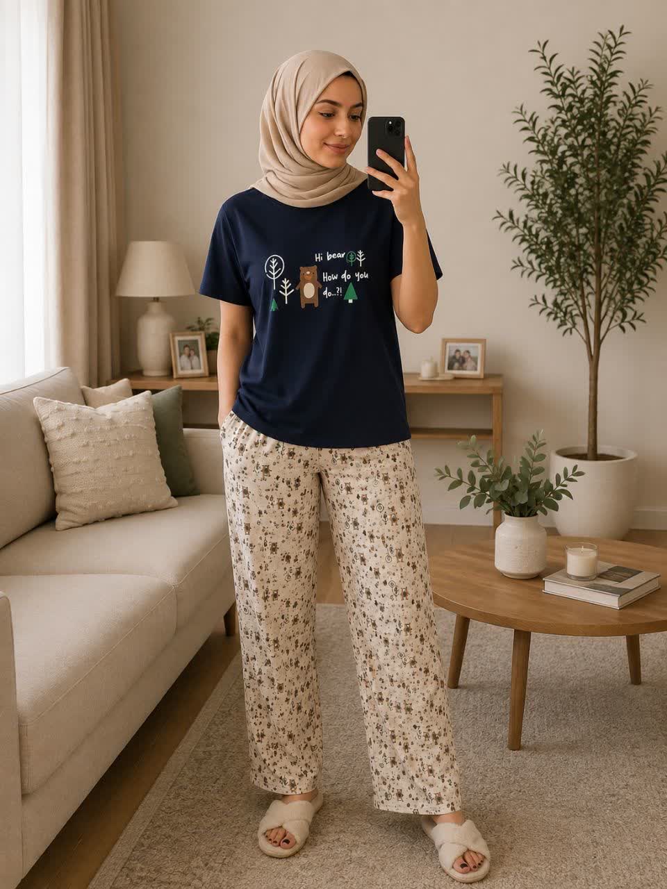 ست تیشرت شلوار مدل چاپی